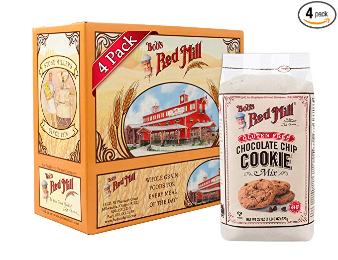 Bob's Red Mill Gluten Free Chocolate Chip Cookie Mix, 22-ounce (Pack of 4)