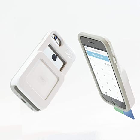L7 Case for iPhone 6/7/8 and Square Credit Card Reader - White