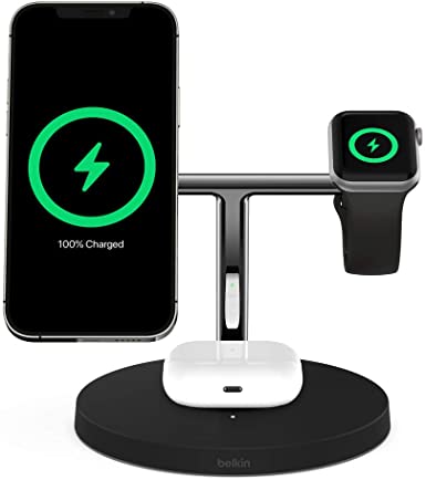 Belkin MagSafe 3-in-1 Wireless Charger, Black