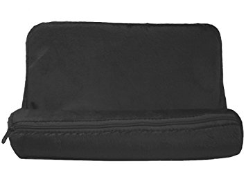 Plush Tablet Wedge Pillow Angled Cushion Lap Stand (Black)