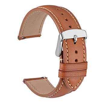 WOCCI Quick Release Watch Band 18mm 20mm 22mm - Full Grain Leather Watch Straps for Men or Women
