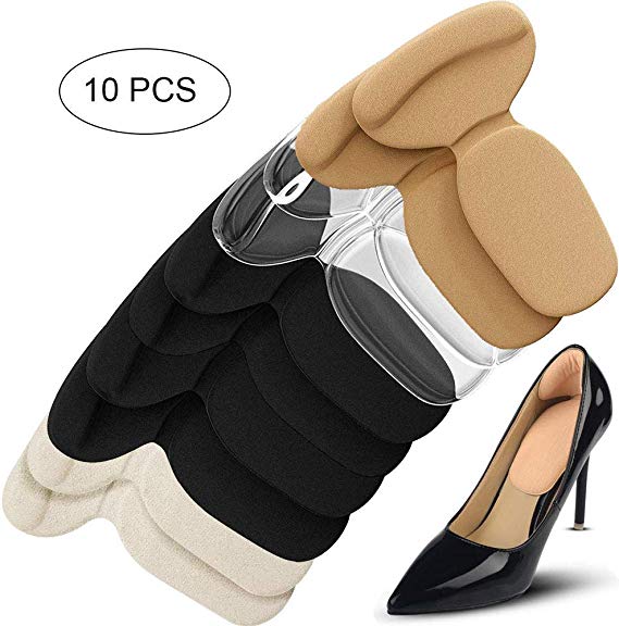 5 Pairs Heel Cushion Inserts & Heel Grips for Women and Men, Reusable Soft Shoe Inserts Heel Cushion Pads, Self-Adhesive Foot Care Protector  Liners Loose Shoes - Heel Pain Relief