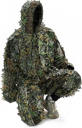 VIVO Ghillie Suits, Adult and Youth Sizes, Dry Grass, Leaf, and Woodland Camo Styles