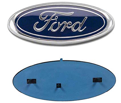 Front Grille Replacement Badge Emblem Medallion Name Plate Dark Blue Oval 9" X 3.5" fit for 2005-2014 Ford F150