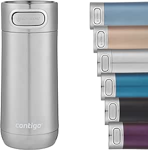 Contigo Luxe Autoseal mug isotherme, thermos café, mug en acier inoxydable avec isolation Thermalock, bouteille isotherme, tasse à café avec couvercle sans BPA facile à nettoyer