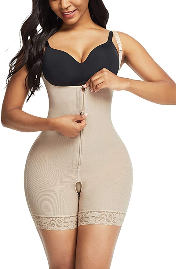 Lover-Beauty Women's Tummy Control Shapewear Seamless Body Shaper Butt Lifter Bodysuit Compression Faja Waist Trainer
