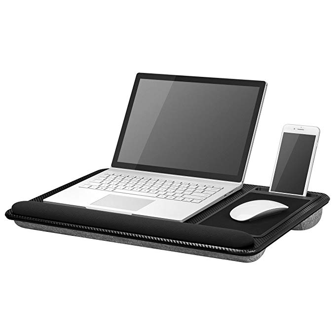 LapGear Home Office Pro Lap Desk - Black Carbon (Fits up to 15” Laptop)