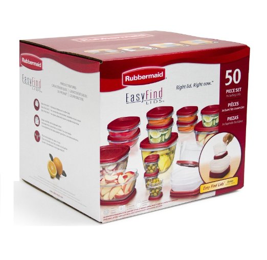 Rubbermaid 50-Piece Easy Find Lid Food Storage Set