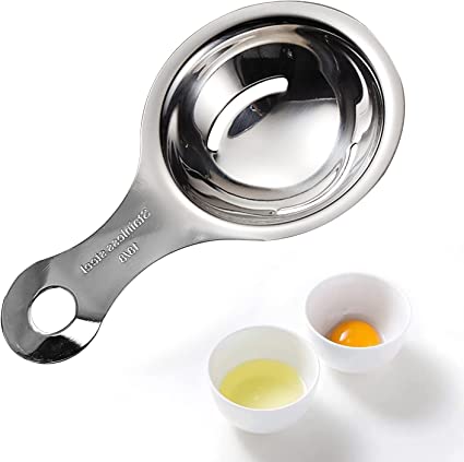 EQLEF® Premium Stainless Steel Egg Separator Egg White Separating Kitchen Tool…