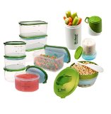 Fit and Fresh Perfect Portion Kit with Breakfast Chiller and Snacker Green