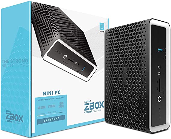 ZOTAC ZBOX CI622 Nano Silent Passive-Cooled Mini PC 10th Gen Intel Core i3 Dual-core, Intel UHD Graphics, No Memory/Storage/OS Barebones System, ZBOX-CI622NANO-U