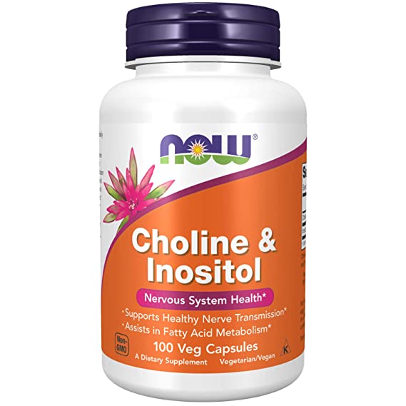 Now Foods, Choline & Inositol, 500 mg, 100 Capsules