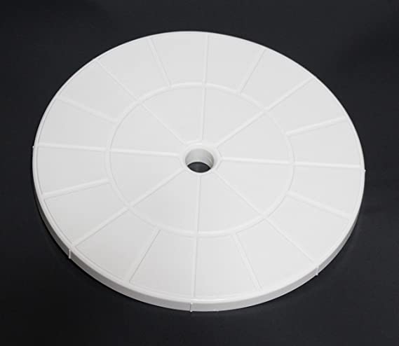 JSP Manufacturing Swimming Pool Skimmer Cover Debris Canister Deck Lid 9 1/8" Inch Skimmer Valve Lid White Replacement