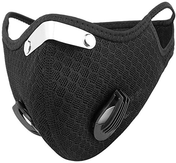 Outdoor Anti-dust Mask, PM 2.5 Windproof Cycling Facemask Washable Face Cover for Outdoor, Sports, Motorcycles (Black- Type 3)
