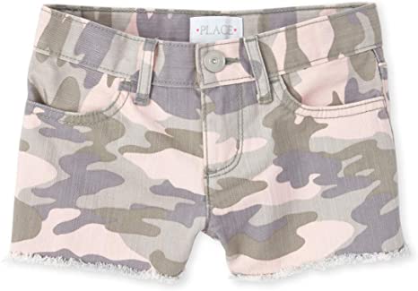 The Children's Place Girls' Camo Denim Shorts