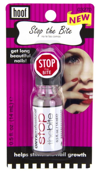 Stop the Bite Nail Biting and Thumb Sucking Deterrent Nail Polish By Onyx Professional - Helps with Nail Growth