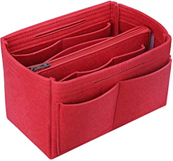 S-ZONE Purse Organizer Insert Felt Inner Pocket Shaper Bag Fits Neverfull Speedy