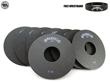 Barbell 1 Half 1/2 lb.Fractional Rubber Olympic Weight Plates - 2, 4, 6, or 8 Pc Set