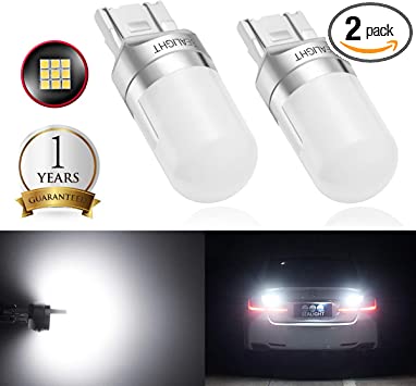 SEALIGHT 7443 7440 LED Backup Reverse Lights Tail Lights Turn Signal Lights 992 T20 LED Bulbs DRL Error Free 6000K Super Bright Xenon White (Pack of 2)