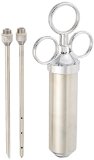 Bayou Classic 5011 2-Ounce Stainless-Steel Seasoning Injector with Marinade Needles