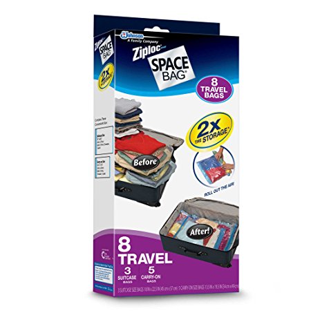 Ziploc Brand Space Bags 8 Travel Bags