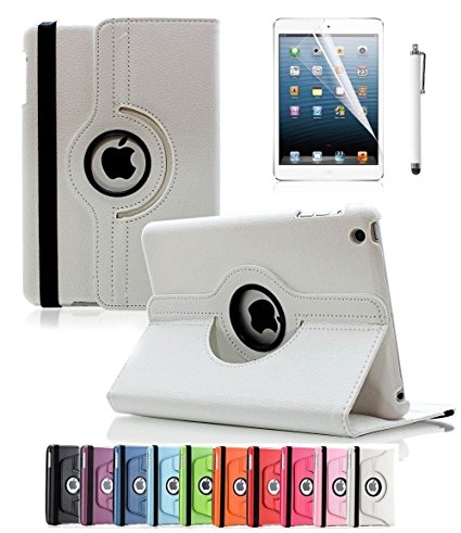 Apple iPad 2/3/4 Case, CINEYO(TM) 360 Degree Rotating Stand Case Cover with Auto Sleep / Wake Feature for iPad 2/3/4(10 Colors)this case is for Apple iPad 2 3 4 (White)