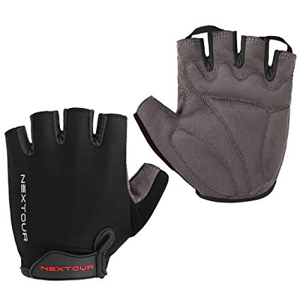 NEXTOUR Cycling Gloves Mountain Bike Gloves Bicycle Half Finger Road Riding Gloves with Shock-Absorbing Pad Biking Gloves for Men and Women