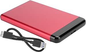 External Hard Drive External Hard Drive 4Tb Aluminum Alloy Mobile Hard Disk Box Usb3.0 Portable 2.5In Ssd HDD Sata Aluminum Alloy Enclosure 8Tb (Red)