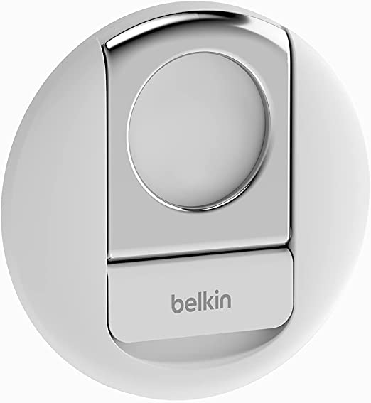 Belkin iPhone MagSafe Camera Mount for MacBook, iPhone Continuity Camera Mount, Turn iPhone to Webcam, Compatible with MacBook Pro, Air, iPhone 14, iPhone 13, iPhone 12, White