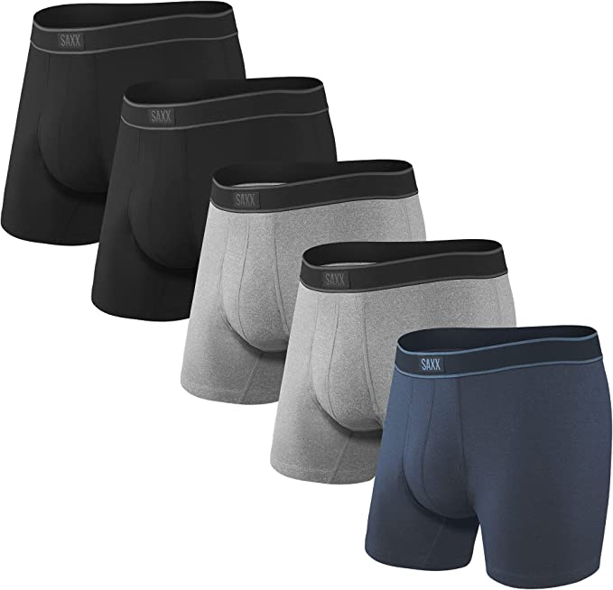 SAXX Men's Underwear - DAYTRIPPER Boxer Briefs with Built-In Pouch Support – Pack of 5, Underwear for men