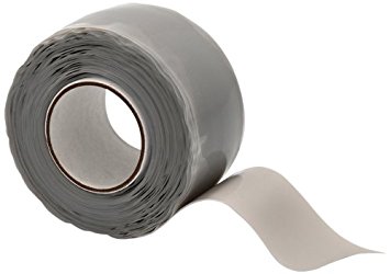 X-Treme Tape TPE-XZLG Silicone Rubber Self Fusing Tape, 1" x 10', Triangular, Gray