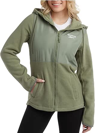 Reebok Women's Jacket - Polar Fleece Sweatshirt Jacket - Lightweight Coat for Women (S-XL)