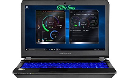 Eluktronics P650HS-G VR Ready 15.6" 120Hz 5ms Gamers Edition Laptop PC - Intel i7-7700HQ Quad Core Windows 10 Home 8GB GDDR5 NVIDIA GeForce GTX 1070   G-SYNC 256GB SSD   1TB HDD 16GB DDR4 RAM