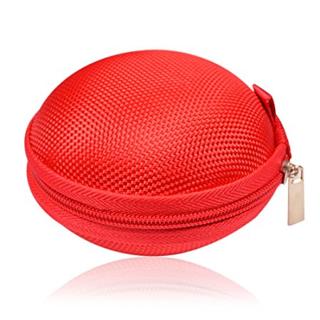 Earphone Headset Earbuds Hard Hold Case (Red)