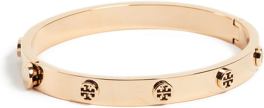 Tory Burch Women's Logo Stud Hinge Bracelet