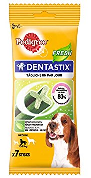 Pedigree Dentastix Fresh Dental Dog Chews - Medium Dog, Pack of 10 (Total 10 x 7 Sticks)