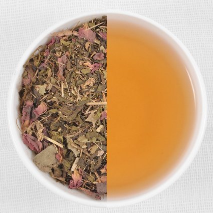 VAHDAM Ayurvedic Herbal Tea Loose Leaf (50 Cups) - Delicious Healing blend of Green Tea with 25  Ancient Indian Herbs - 100  Health Benefits, Low-Caffeine, Rich in Anti-oxidants - Stress Relieving, Energizing & Refreshing