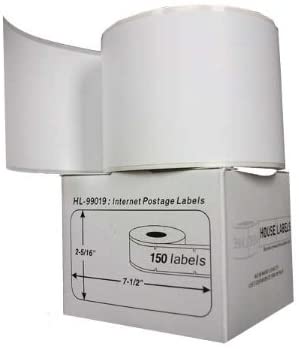 Houselabels 2-5/16 x 7-1/2 Inches Dymo-Compatible HL-99019 1-Part Internet Postage Labels, 1 Roll, 150 Labels per Roll
