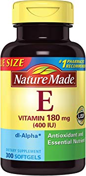Nature Made Vitamin E 400 IU (dl-Alpha) Softgels 300 Ct Mega Size (Packaging may vary)