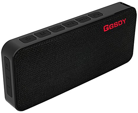 Bluetooth Speakers, Hapyia Portable Wireless Speaker with Waterproof IPX7 Rating, Loudest Outdoor Speakers with 10W Stereo Sound and Enhanced Bass for iPhone 7 Plus iPad and Android Phones (Black)
