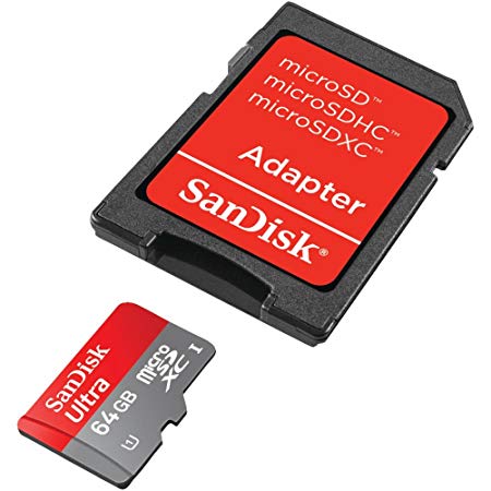 SanDisk 64GB Ultra microSDHC Card with Adapter