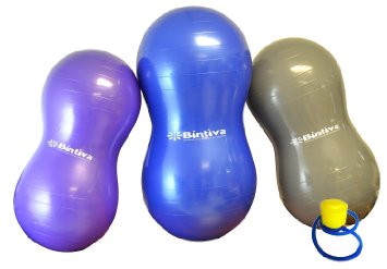 Bintiva Anti-Burst Peanut Ball, Including a Free Foot Pump, for Labor, Physical Therapy, Fitness, and Exercise