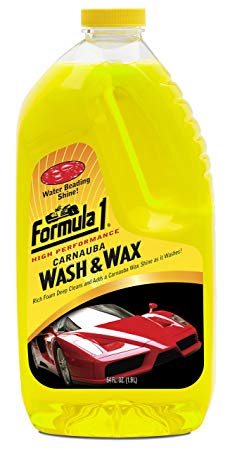 Formula 1 Carnauba Car Wash and Wax - Removes Dirt and Grime, Protects and Shines - 64 oz.