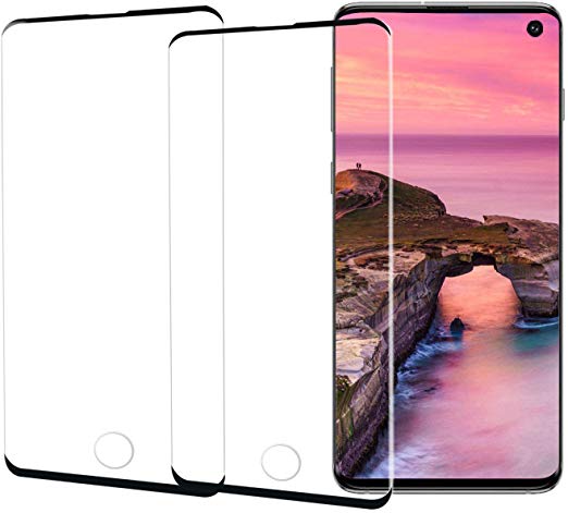 Galaxy S10 Screen Protector,3D Curved [Full Coverage ][Easy to Install] [Anti-Scratch] [High Definition] [Anti-Bubble] Compatible Galaxy S10 Tempered Glass