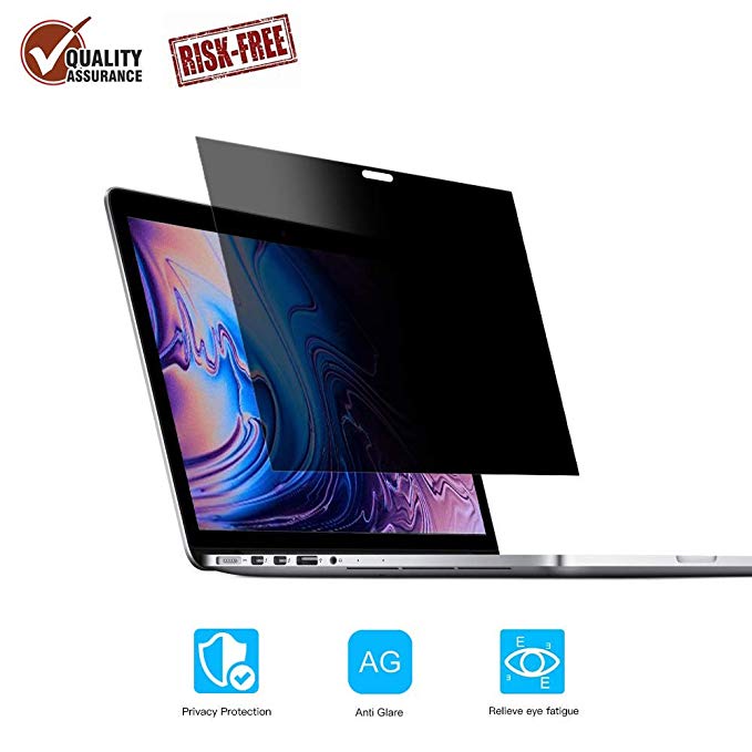 FORITO Privacy Screen Protector Compatible MacBook Pro 13” 2016 2017 2018 Model A1706 A1708 A1989 /Anti Glare & Blue Light Filter, Easy Installation & Resuable Anti-Spy Protector