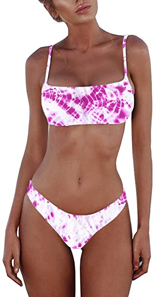 MiYang Padded Push up Brazilian Thong Bikini Sets Two-Piece Swimsuit for Women