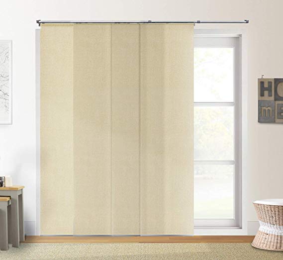 CHICOLOGY Cordless, Privacy Panel Track Blinds Up to 80"W X 96"H Urban Desert (Light Filtering)