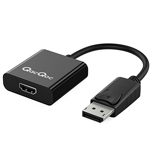 DP to HDMI Adapter QacQoc Display Port to HDMI 4K/60Hz Resolution Male to Female Converter Adapter Ready For Lenovo, Dell, HP and More Devices
