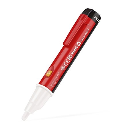 INTEY Voltage Tester Non Contact Voltage Detector Volt Pen with Flashing LED Light Indicator 90-1000V