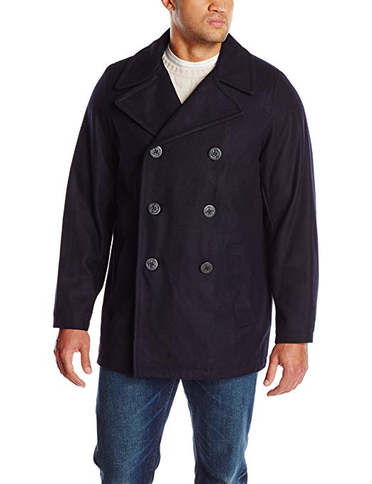 Tommy Hilfiger Men's Big and Tall Classic Wool Melton Peacoat